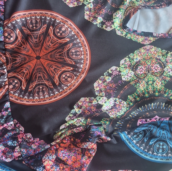 Loveudear Kaleidoscope Print Hoodie Dress, BNWT, Size 2X - Picture 5 of 8